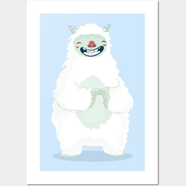 Cute Yeti Monster Wall Art by monicasan